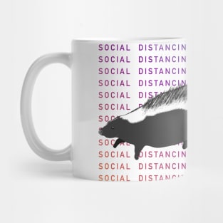 Skunk as a social distancing service animal Mug